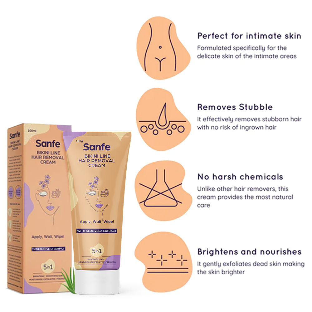 Bikini Line Hair Removal Cream With Aloevera