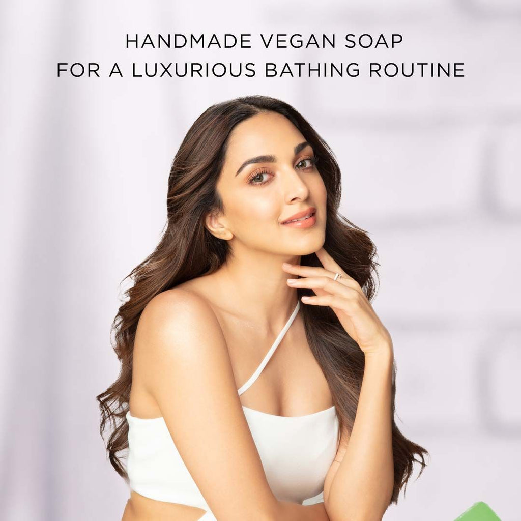 Luxury Green Tea Soap, Handmade Refreshing Creamy Bathing Bar With Aloe Vera & Vitamin E