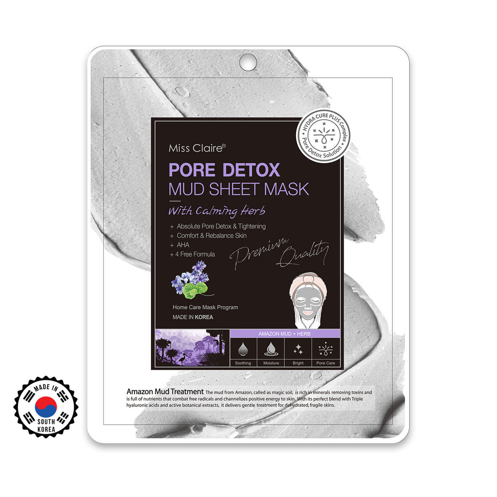 Pore Detox Mud Sheet Mask With Calming Herb