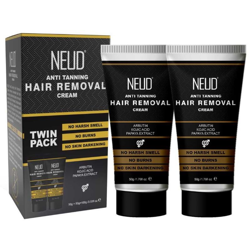 Anti-Tanning Hair Removal Cream Twin Pack