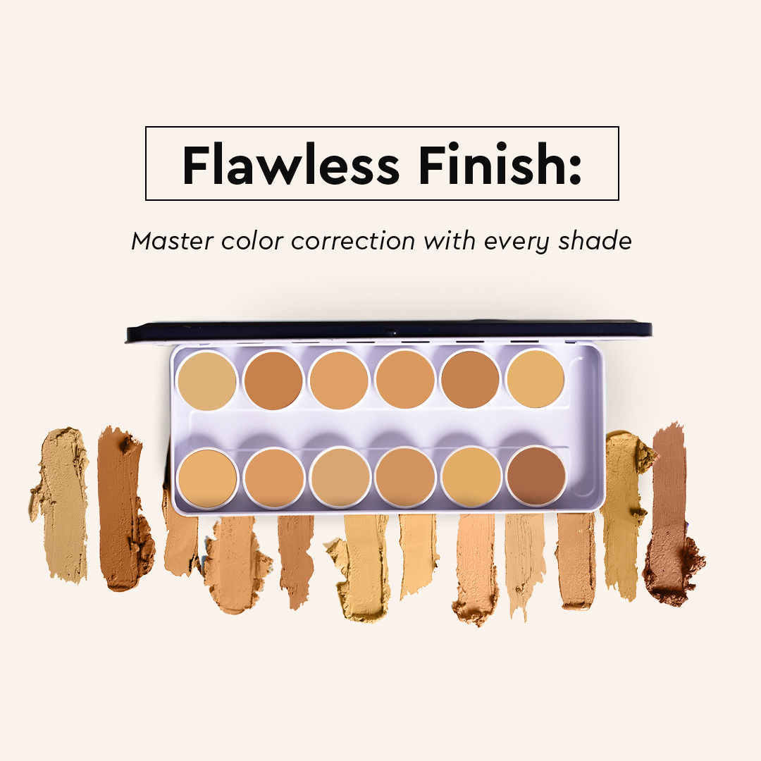 Ultra HD 12 in 1 Camouflage Concealer Corrector Supraemeshield Cream Base Makeup Palette