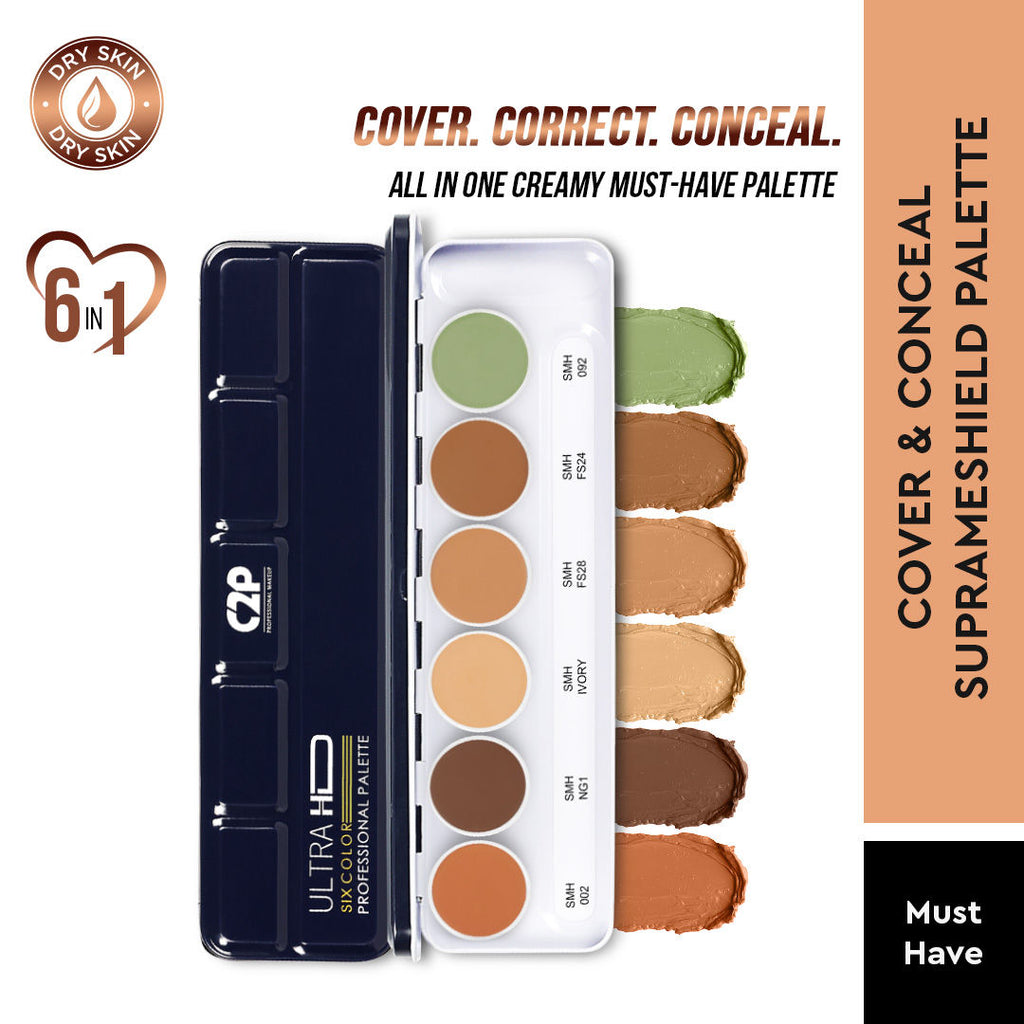 Foundation Ultra HD 6 in 1 Camouflage Concealer Corrector Supraemeshield Must Have Makeup Palette