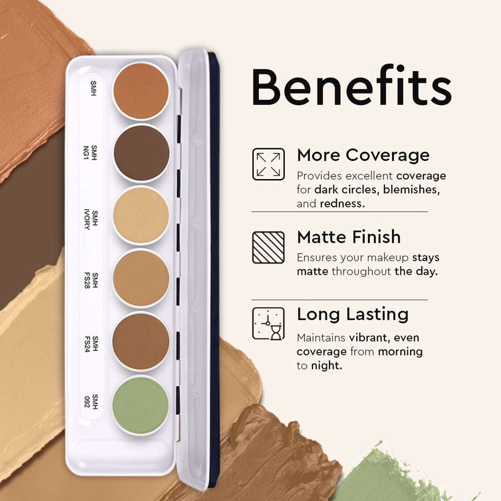 Foundation Ultra HD 6 in 1 Camouflage Concealer Corrector Supraemeshield Must Have Makeup Palette