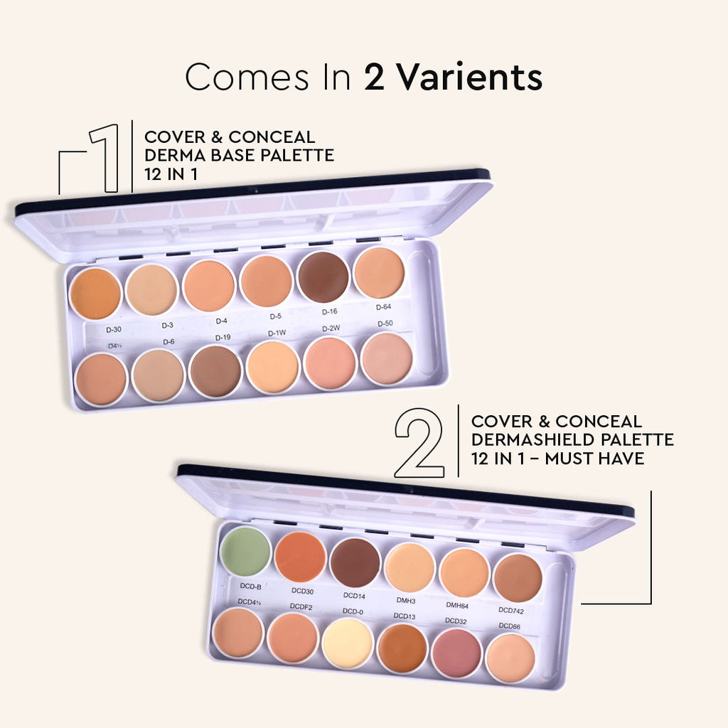Ultra HD 12 in 1 Camouflage Concealer Corrector Dermashield Must Have Makeup Palette