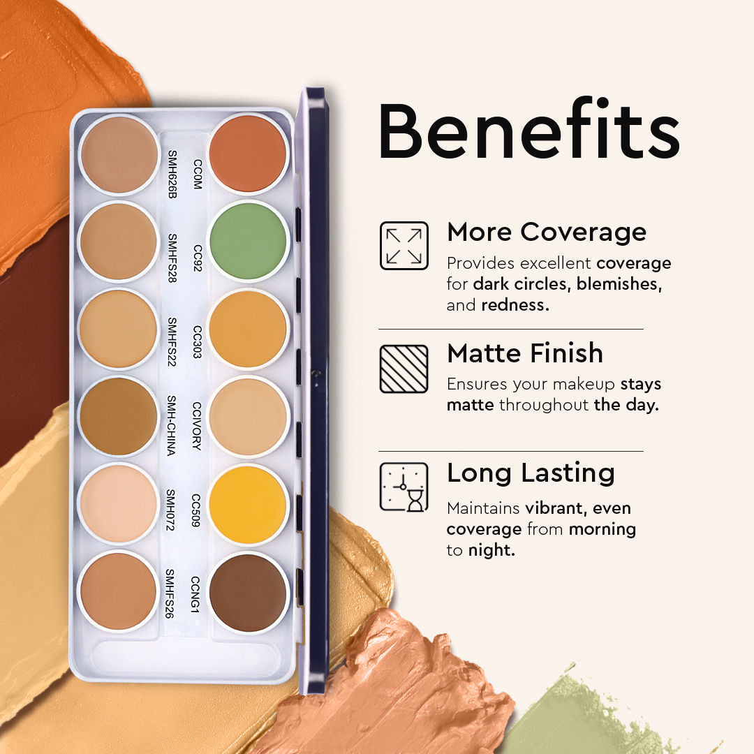 Ultra HD 12 in 1 Camouflage Concealer Corrector Supraemeshield Must Have Makeup Palette