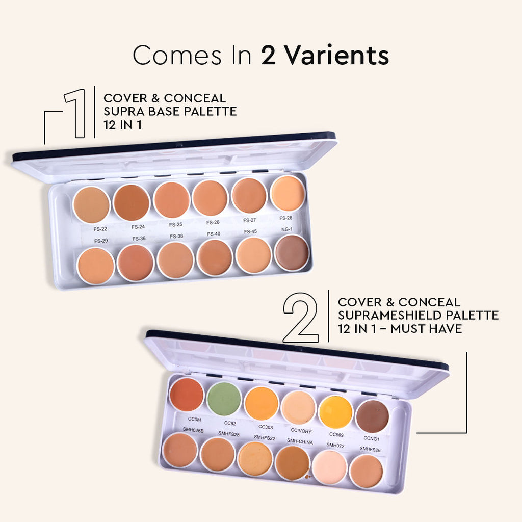 Ultra HD 12 in 1 Camouflage Concealer Corrector Supraemeshield Must Have Makeup Palette