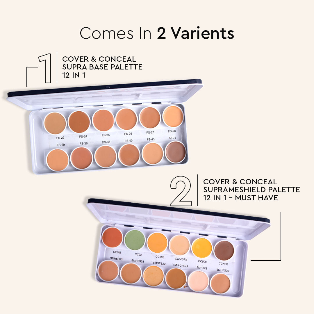 Ultra HD 12 in 1 Camouflage Concealer Corrector Supraemeshield Must Have Makeup Palette