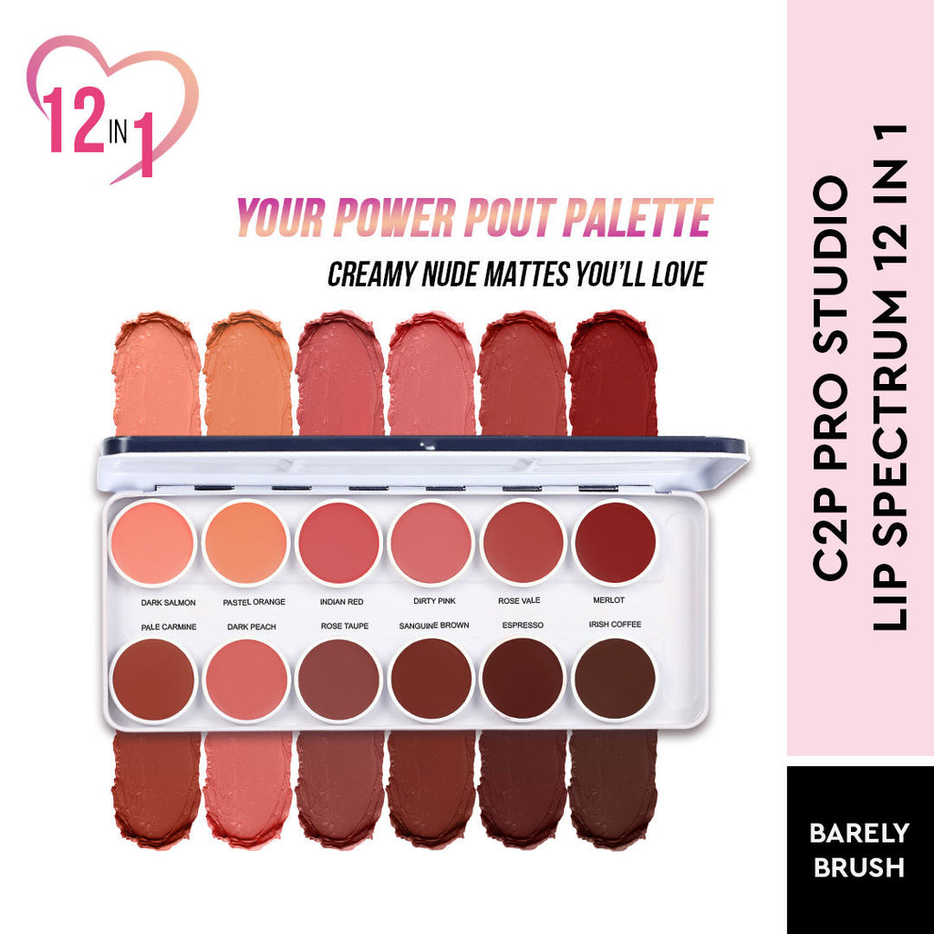Studio Lip Spectrum 12 Color Cream Lipstick Palette