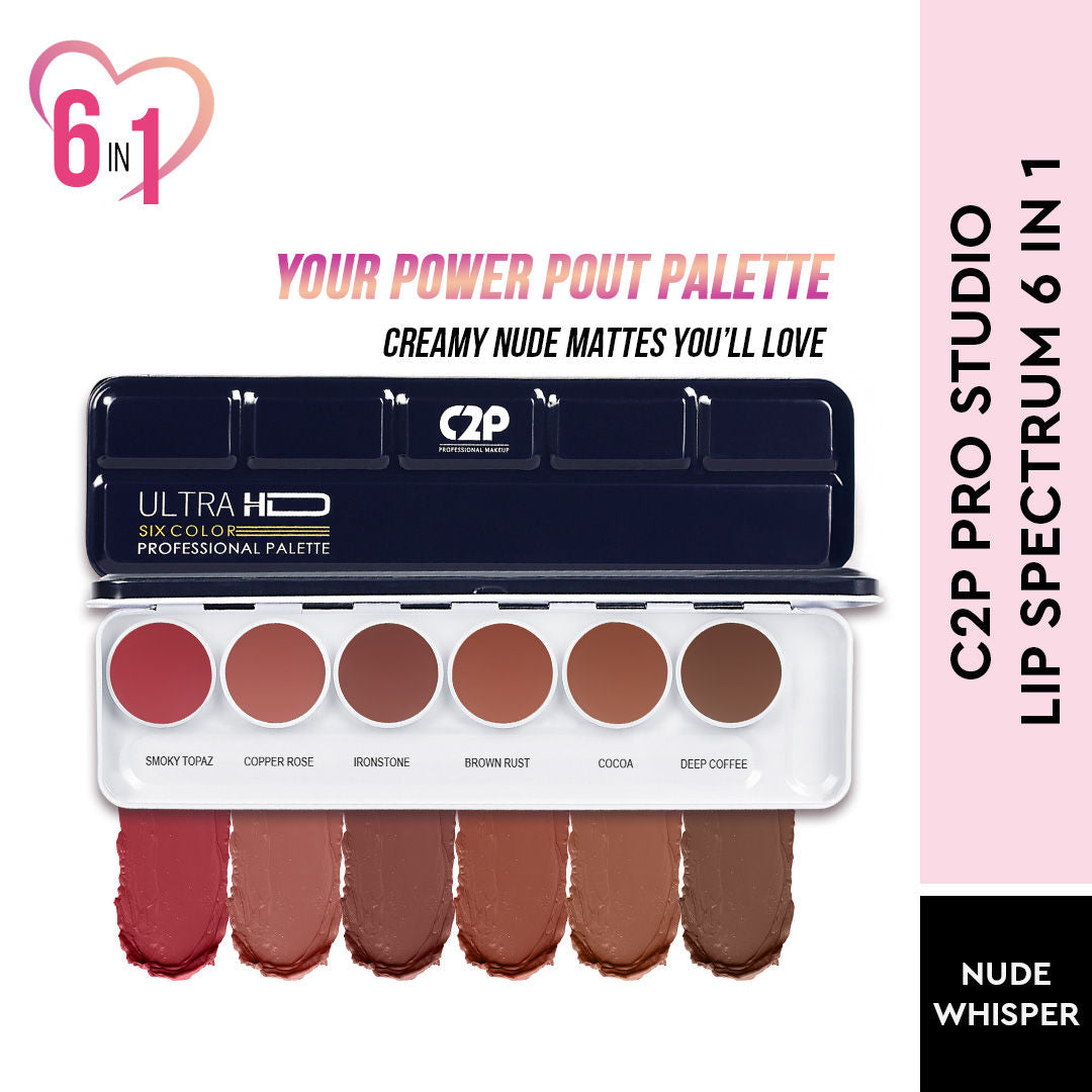 Studio Lip Spectrum 6 Color Cream Lipstick Palette