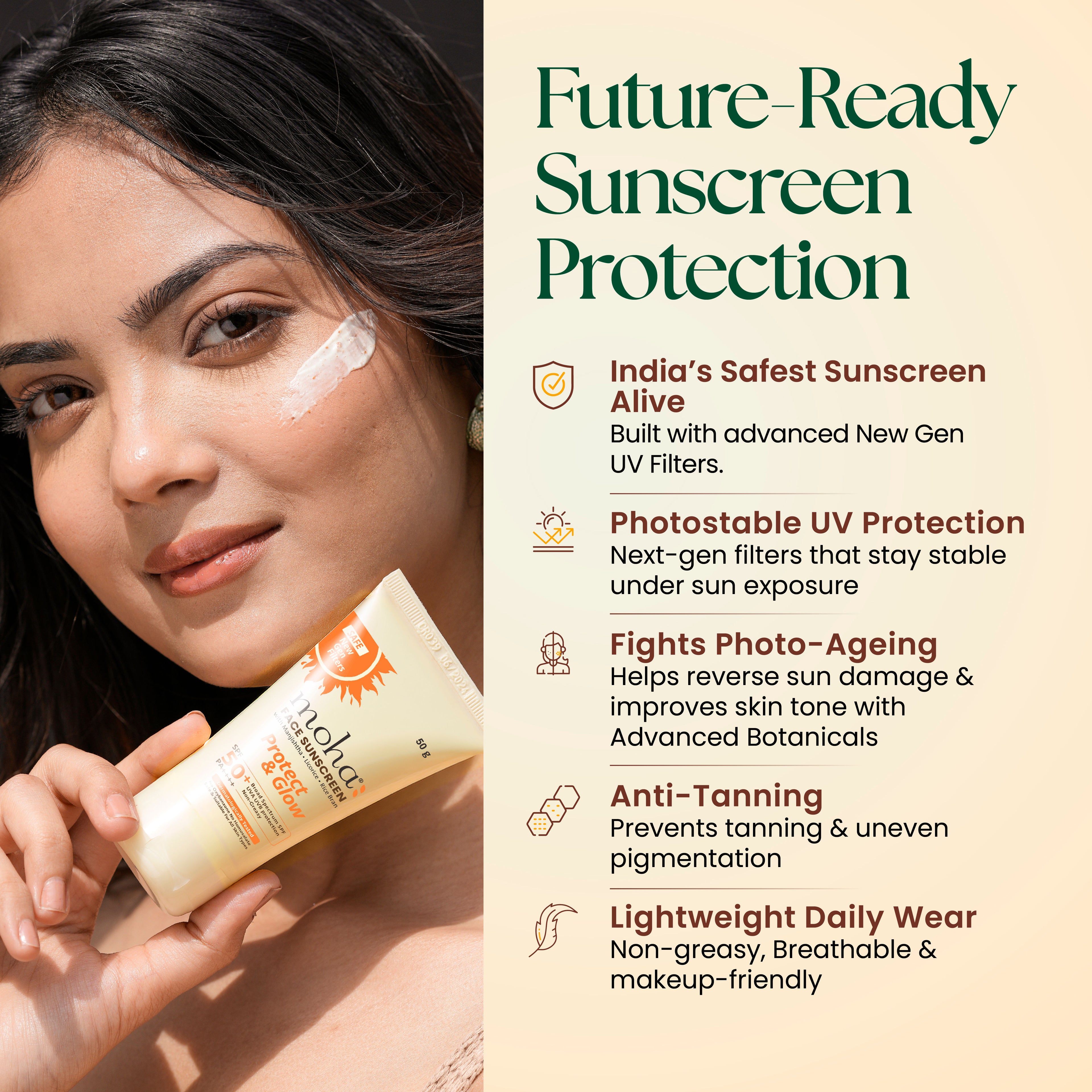 Face Sunscreen SPF 50+ PA++++ Photostable New Gen Filters