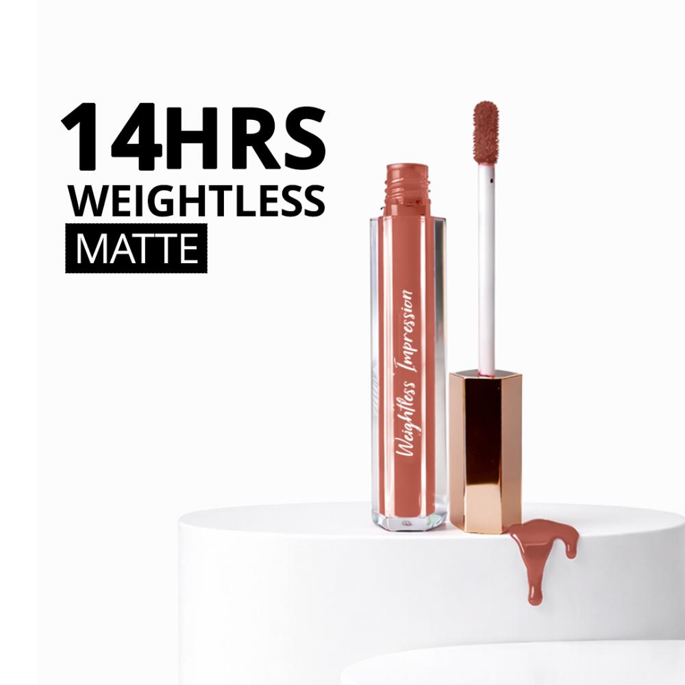 Weightless Impressions Liquid Lipstick Light Weight Smudgeproof Long Lasting - Peach Nude