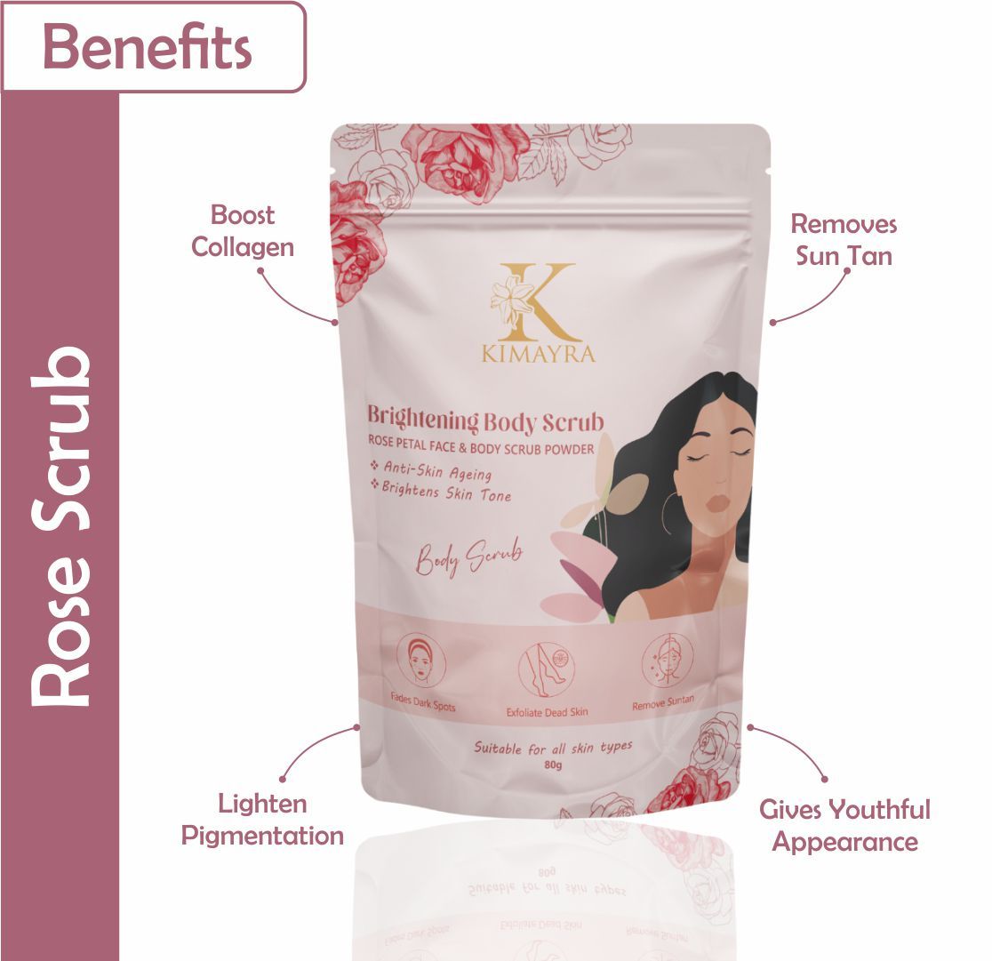 Natural Rose Petal Face & Body Scrub Powder