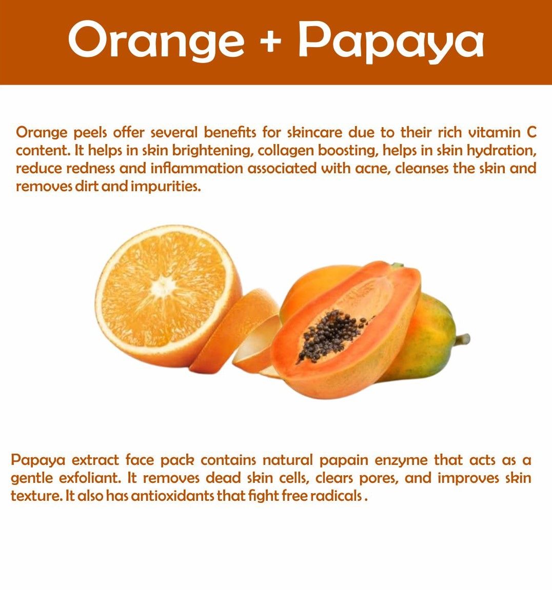 Orange + Papaya Face Pack Powder