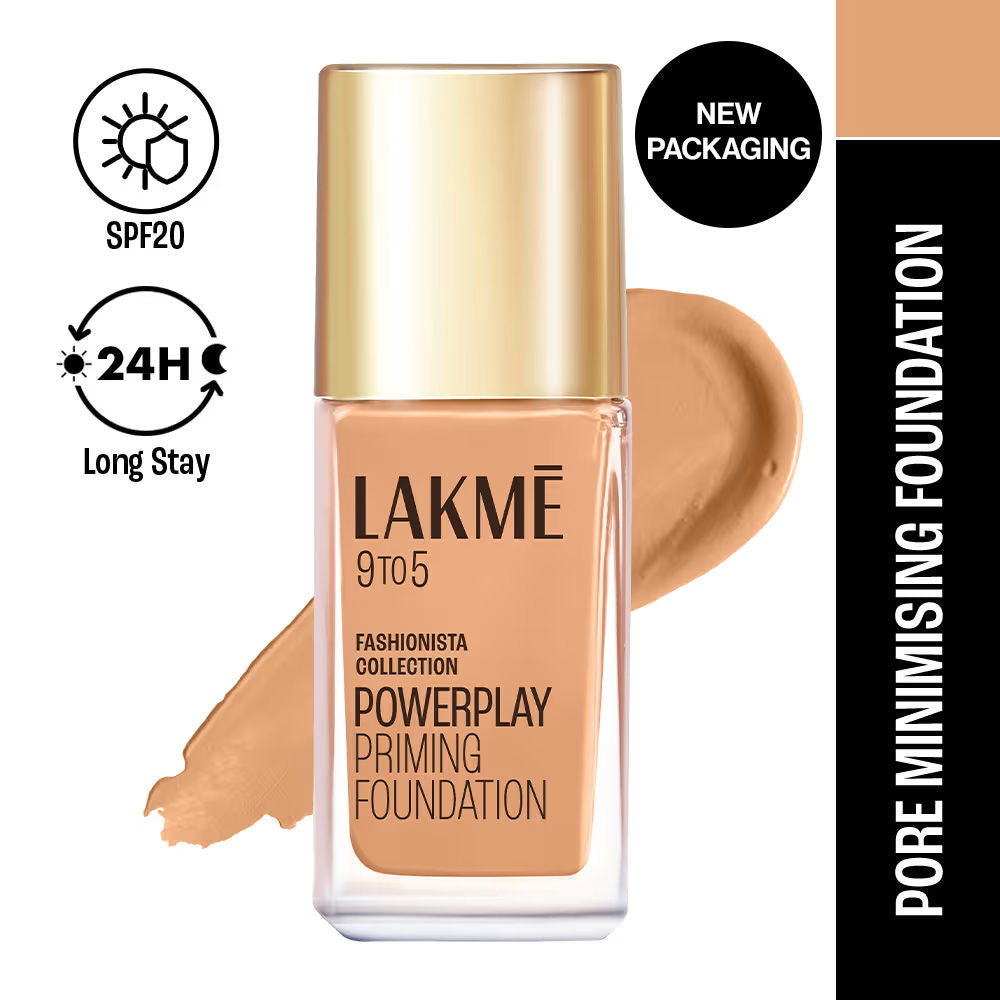 9 To 5 Powerplay Priming Foundation, Built In Primer, Long-Lasting, SPF 20 - N200 Neutral Nude