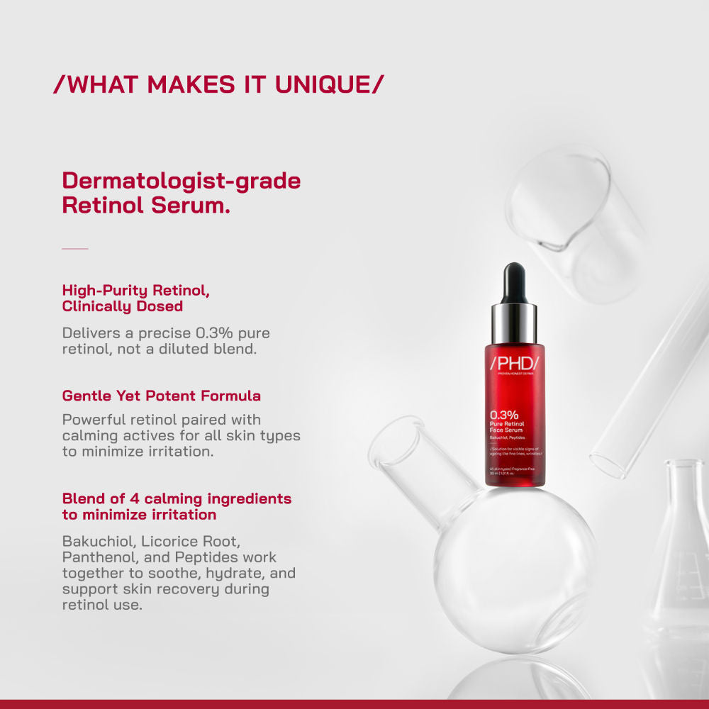 (PHD) 0.3% Retinol Serum With Bakuchiol & Peptides