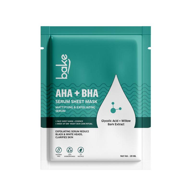 Aha + Bha Serum Sheet Mask For Pigmentation, Pimples & Glowing Skin