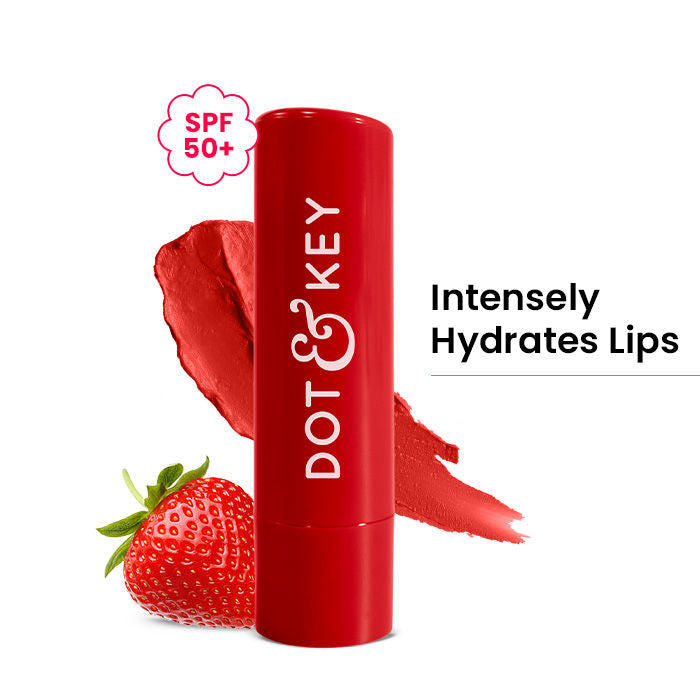 Barrier Repair Hydrating Lip Balm SPF 50 With Ceramides & Peptides Strawberry Red - Strawberry