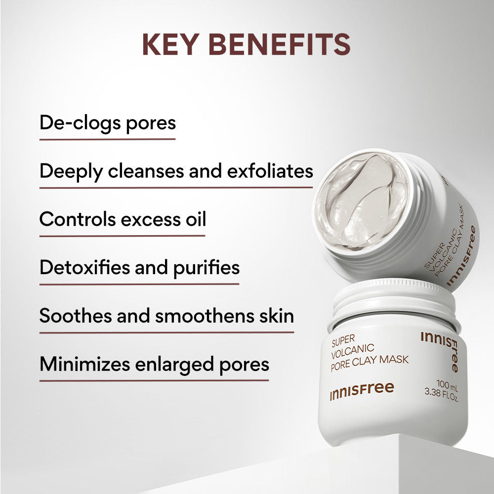 Pore Clearing Clay Mask 2X With Volcanic Clusters