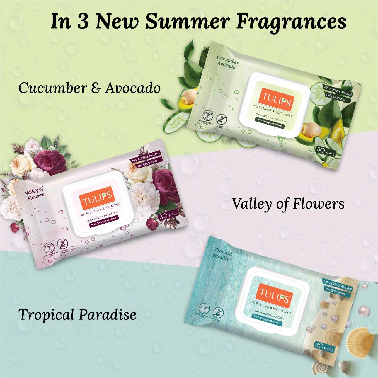 Refreshing Wet Wipes In Lid Pack - Cucumber & Avocado