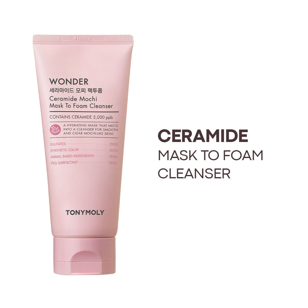 Korean Wonder Ceramide Mochi Mask To Foam Cleanser