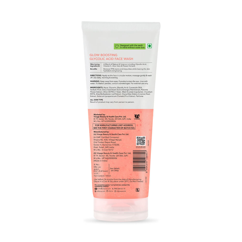 Glycolic Acid Glow Boosting Hydrating Face Wash For Dull Skin & Dark Spots