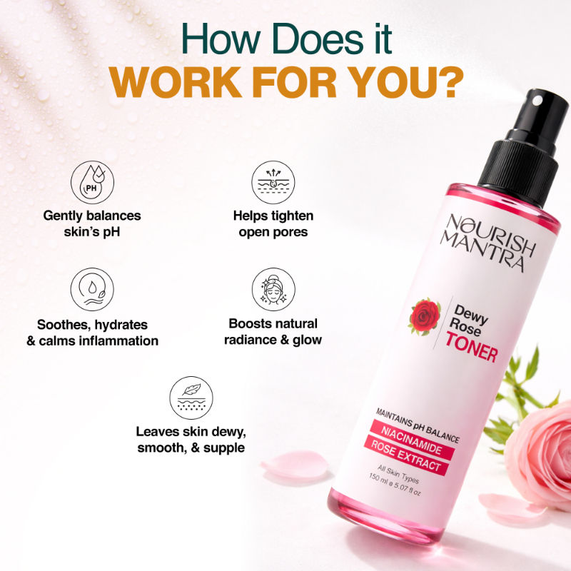 Nourish Mantra’s Dewy Rose Toner to Calm Inflamed Skin