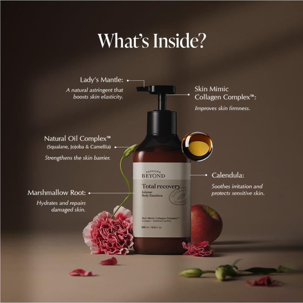 Beyond Total Recovery Intense Emulsion- Vegan Korean Body Lotion For Dry Skin With Collagen