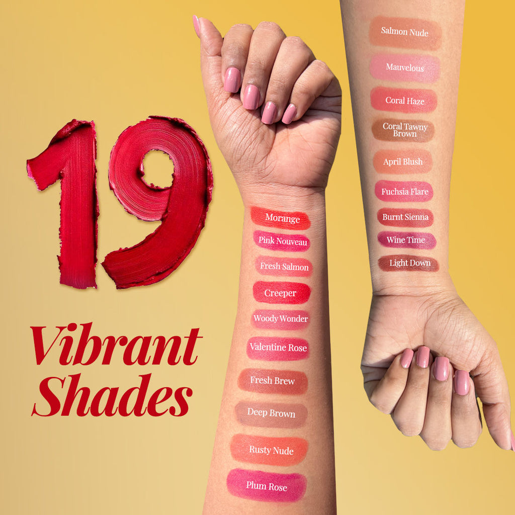 Pure Matte Lipstick, Long Lasting, Highly Pigmented, Creamy Matte Finish