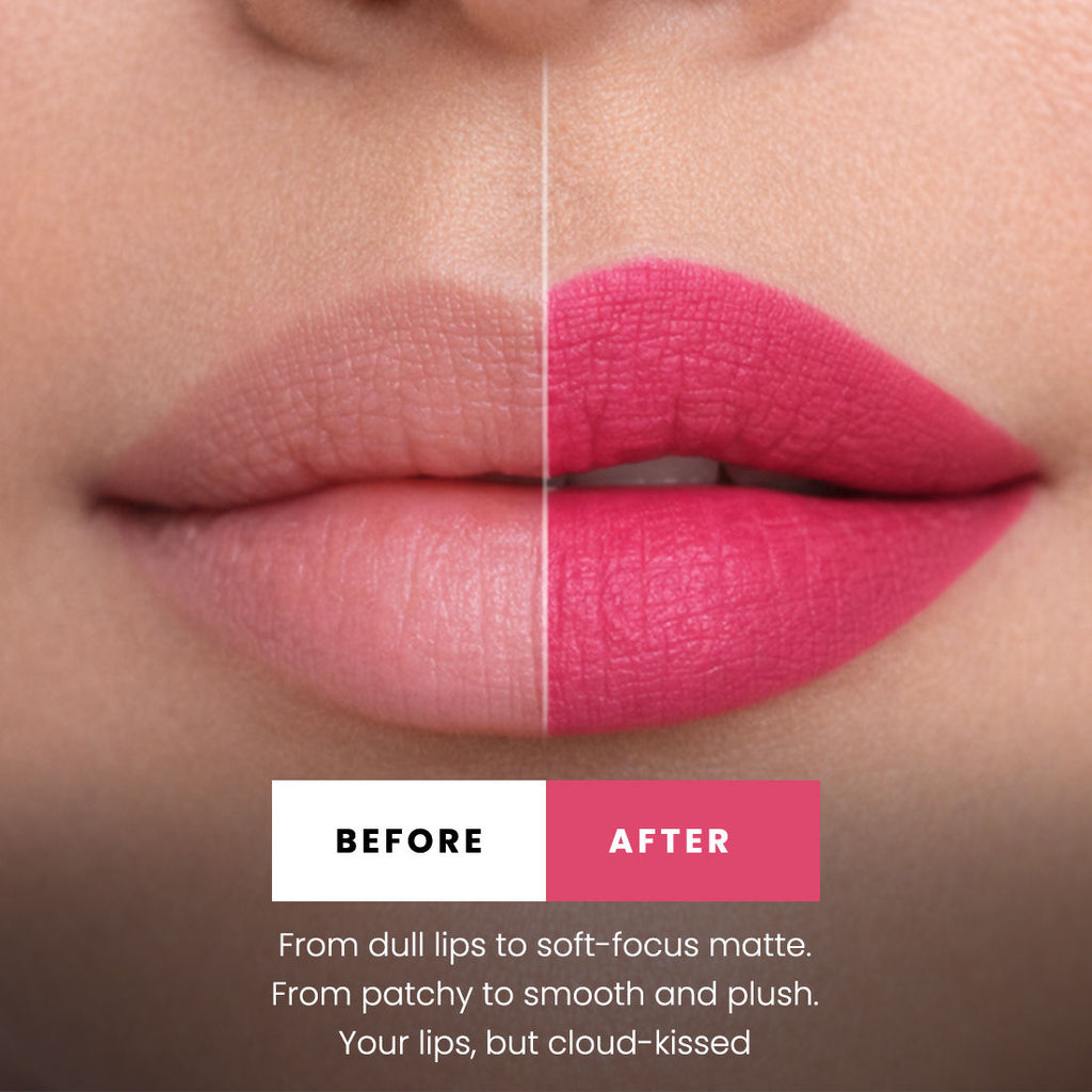 Cloud Kiss Liquid Lipstick, Weightless, Long Lasting, Non-Transfer Matte