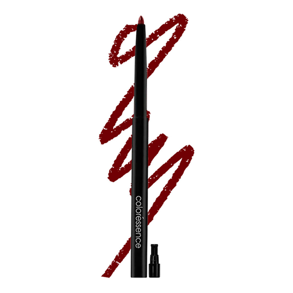Pout Perfect Lip Liner with Sharpener, Long Lasting Smudgeproof Waterproof - Maroon