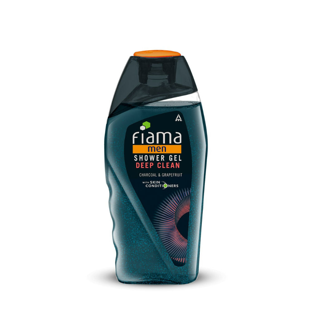 Men’s Shower Gel Deep Clean, Body Wash with Charcoal & Graperuit for Refreshed Skin