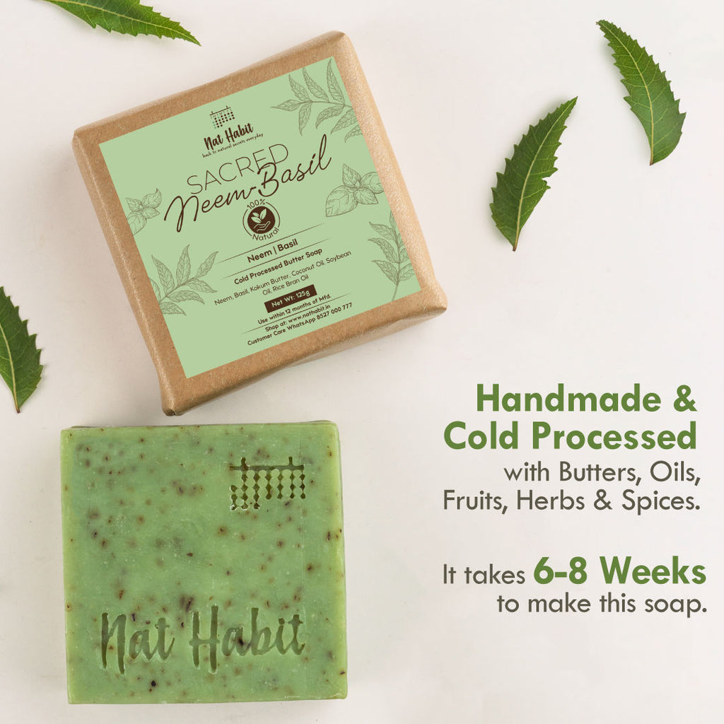 Fresh Brightening Sacred Neem Basil & Soothing Sandalwood Soaps