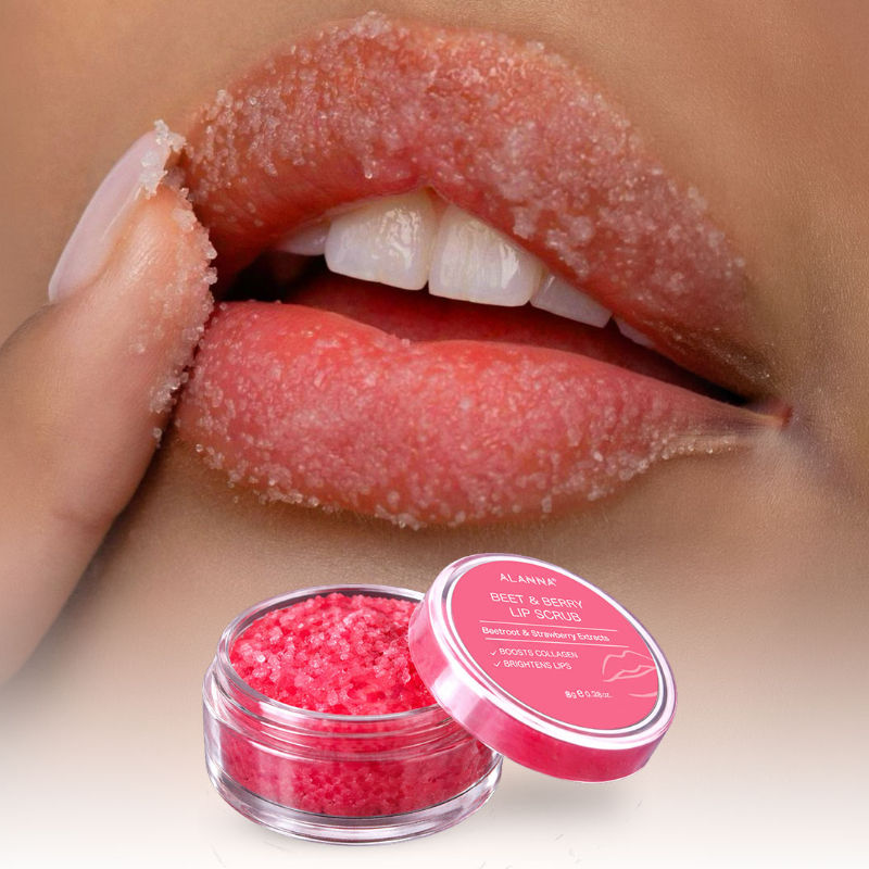 Beet & Berry Lip Scrub, Gentle Beetroot Exfoliation for Soft, Glossy Lips, For Women & Men