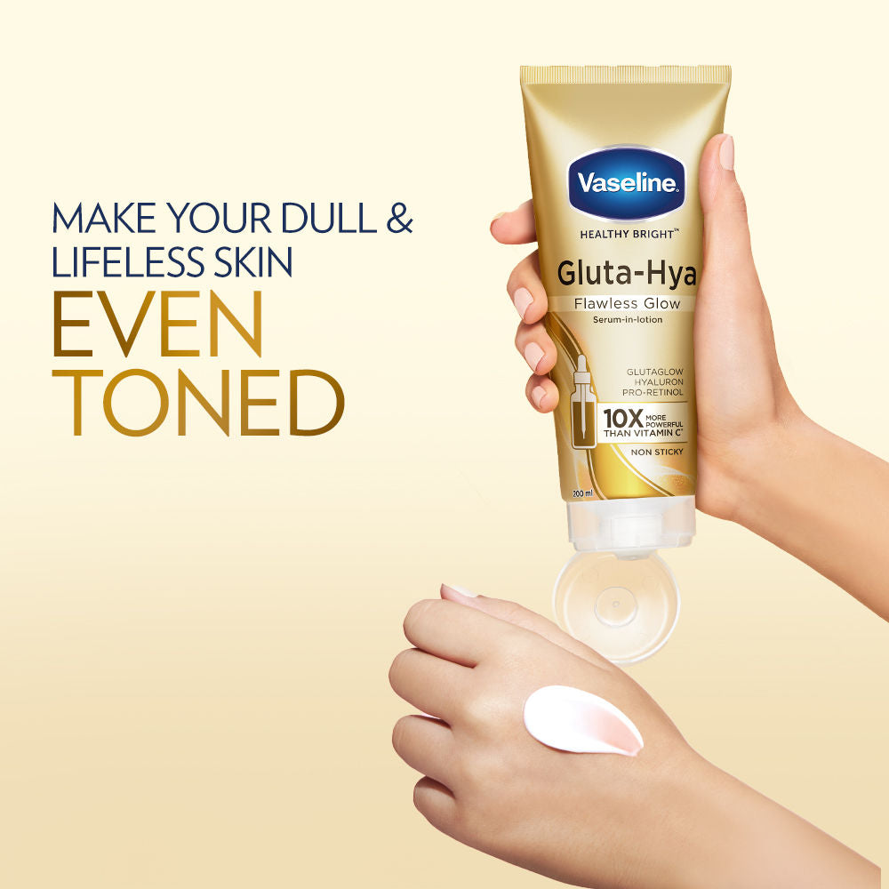 Gluta-Hya Flawless Glow Lotion Bright, Even Tone Skin Glutathione Infused Moisturizer
