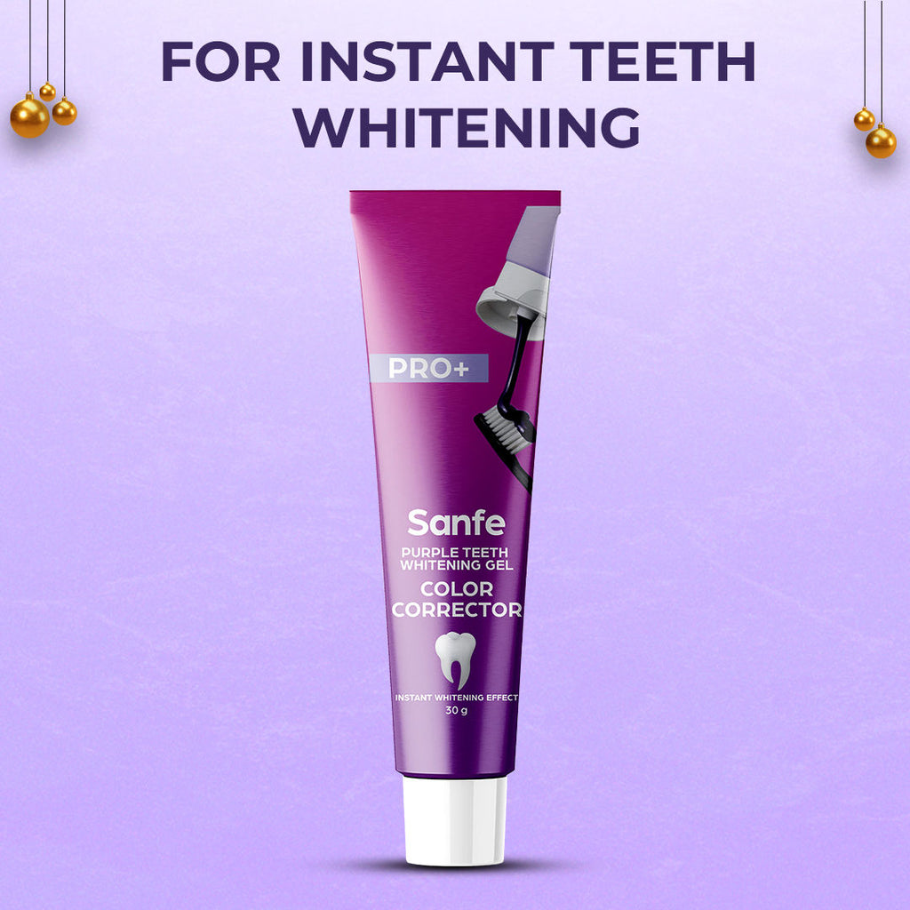 Purple Teeth Whitening Gel, Colour Corrector For Yellow Teeth, Dental Whitening Serum