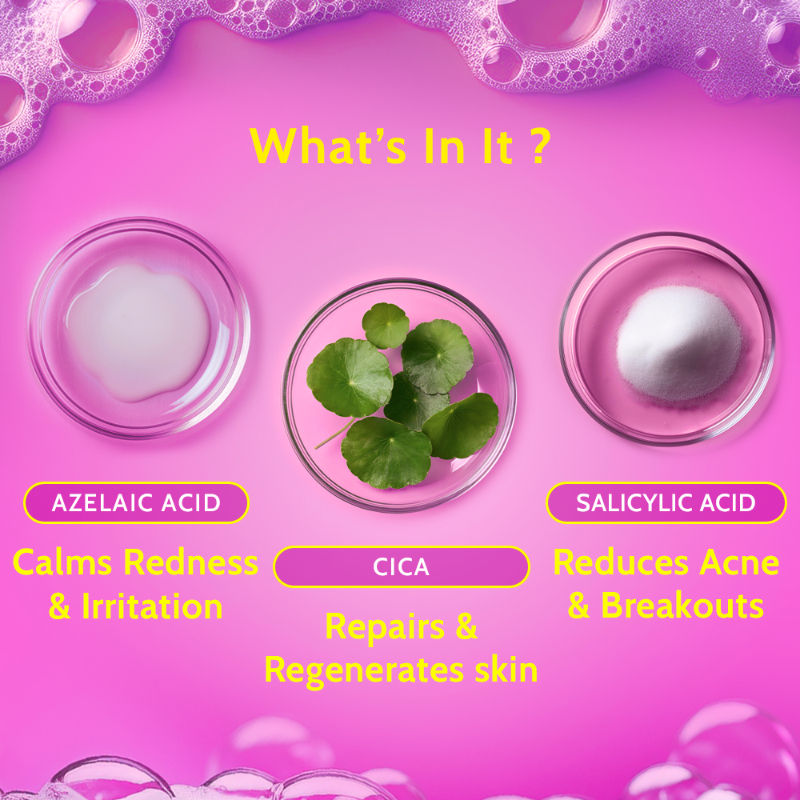 2% Salicylic Acid Face Wash For Oily Skin with Niacinamide Oil Cleanser for Face