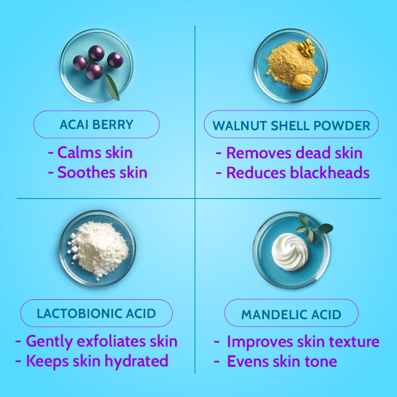 3% AHA Gentle Exfoliating Face Scrub For Dead Skin & Blackheads