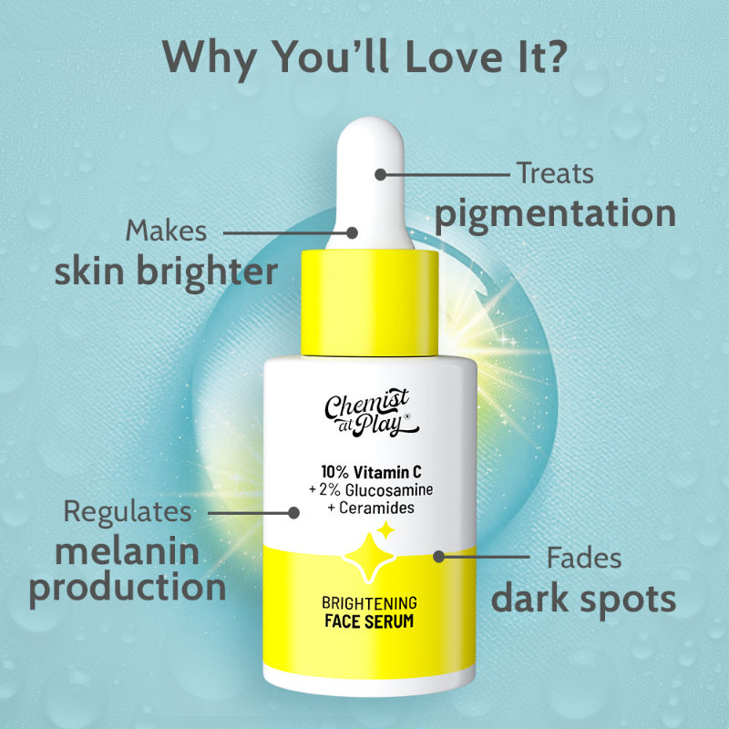 10% Vitamin C Face Serum Brightens Skin Treats Dark Spots & Hyperpigmentation
