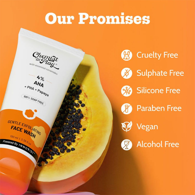 Chemist At Play's Gentle Exfoliating Face Wash Instant Glow Gently Exfoliates, Reveals Brighter Skin