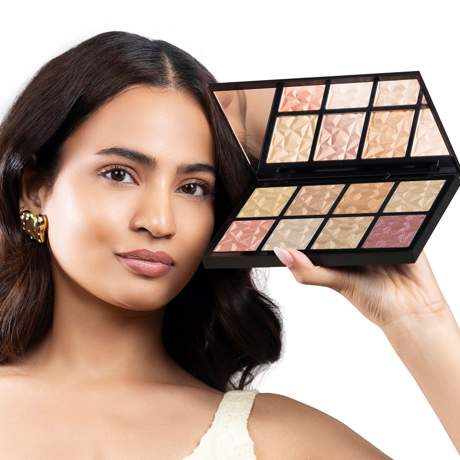 Spotlight Highlighter Palette - Highly Pigmented Silky Smooth Texture, Radiant Glow in One Swipe