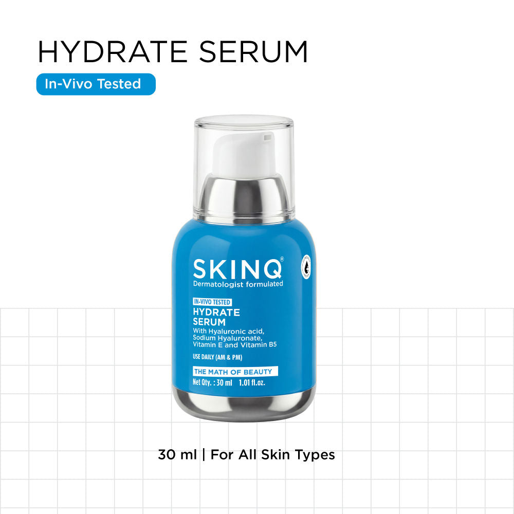 Hydrate Serum with Hyaluronic Acid for Dry, Dehydrated Skin, Lightweight & Non-sticky