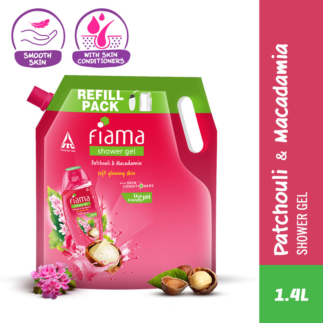Shower Gel Patchouli & Macadamia with Skin Conditioners for Glowing Skin