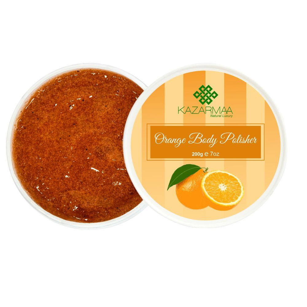 Orange Body Polisher Exfoliating Body Scrub For Skin Lightening And Radiant Glow