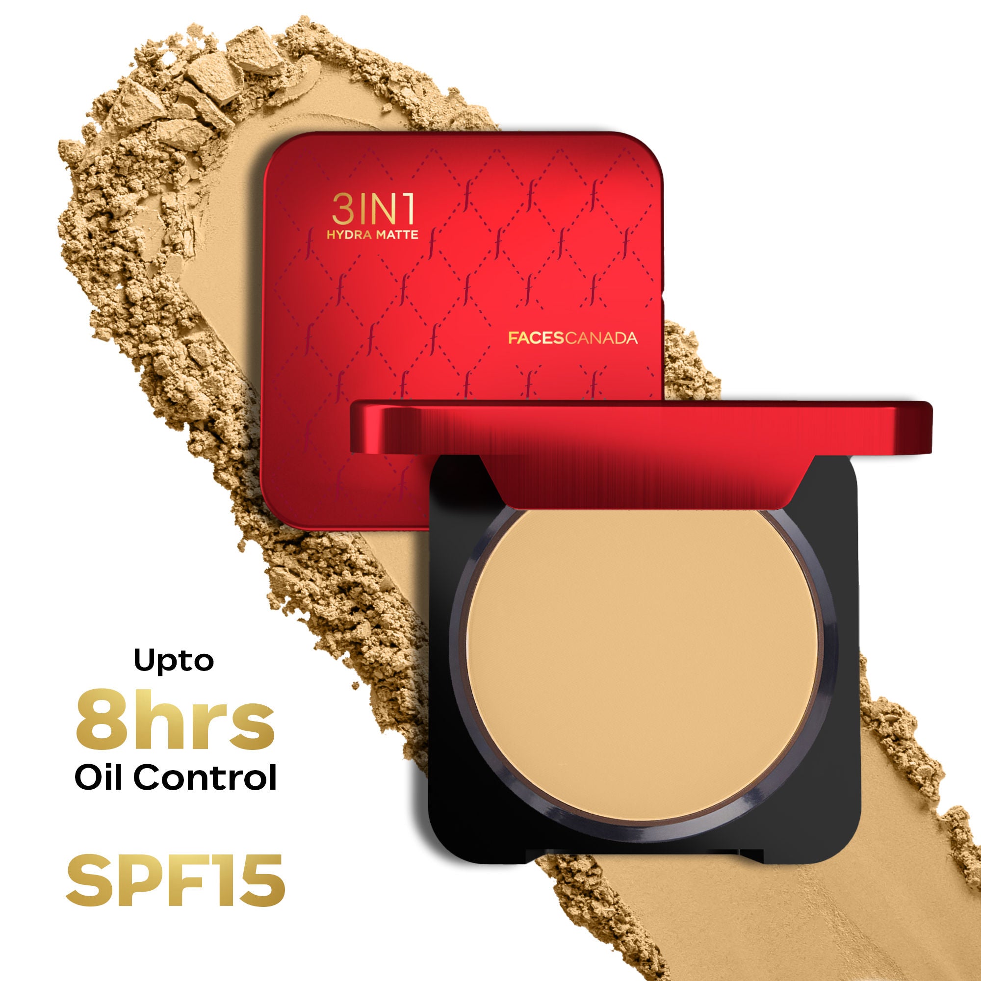 3In1 All Day Hydra Matte Compact Powder - Sand 04