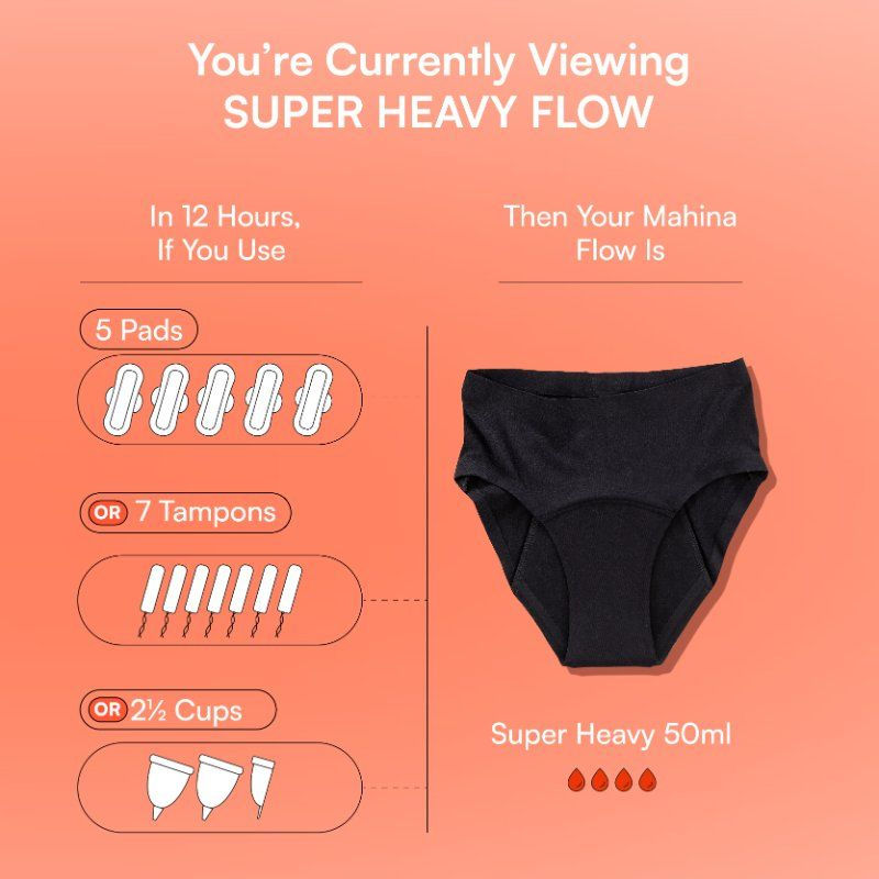 Everyday Hero Cotton Super Heavy Flow Period Panties - L