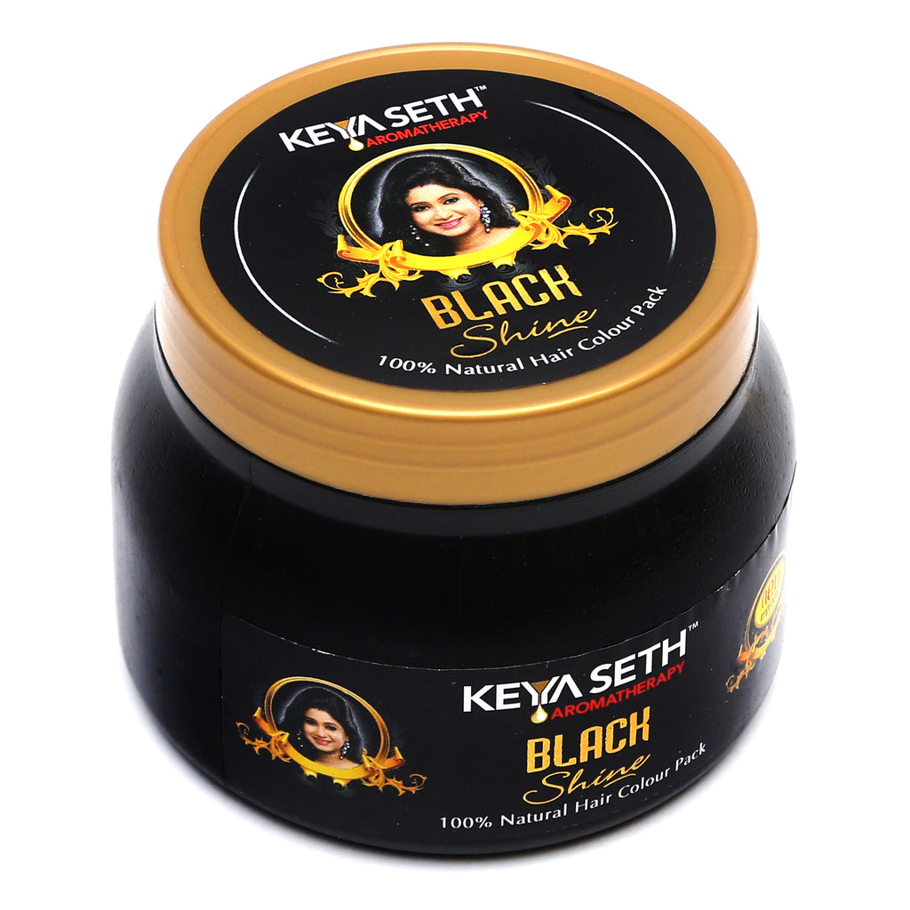 Keya Seth Aromatherapy- Black Shine Hair Pack Natural Hair Color For Gray & White Hair