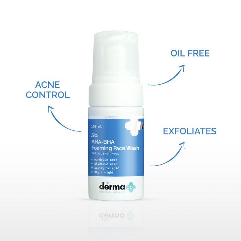 3% AHA-BHA Foaming Face Wash for Acne Control