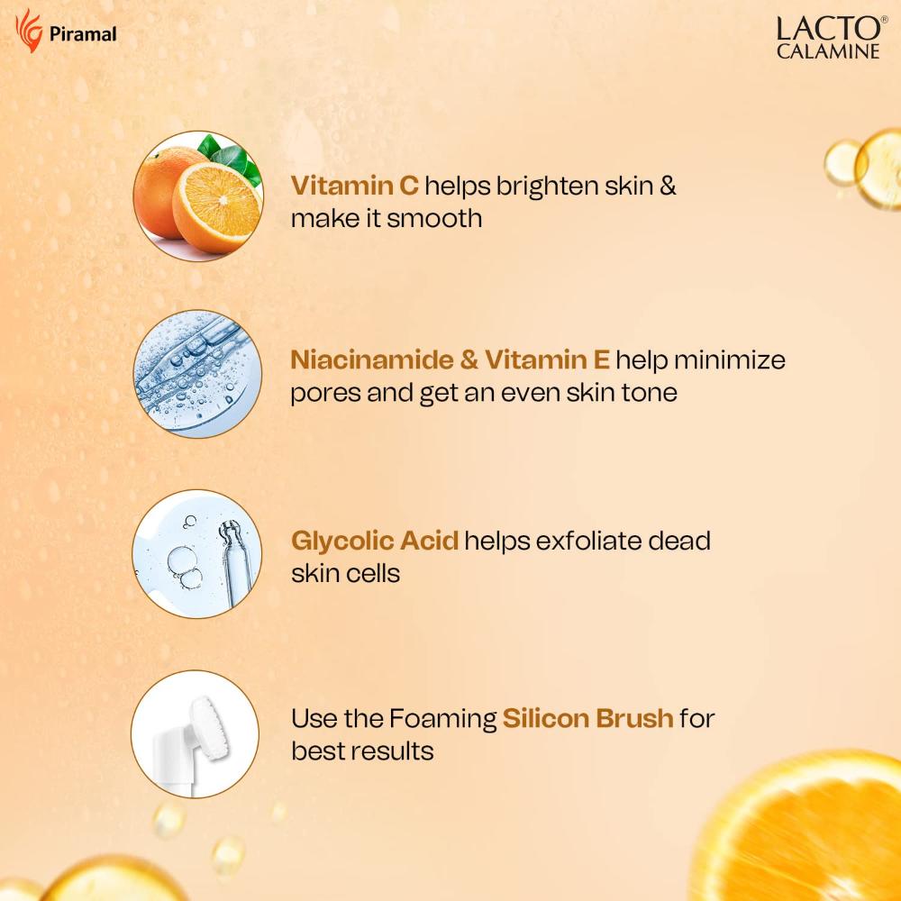 Vitamin C Foaming Face Wash + Niacinamide, Glycolic Acid For Skin Brightening