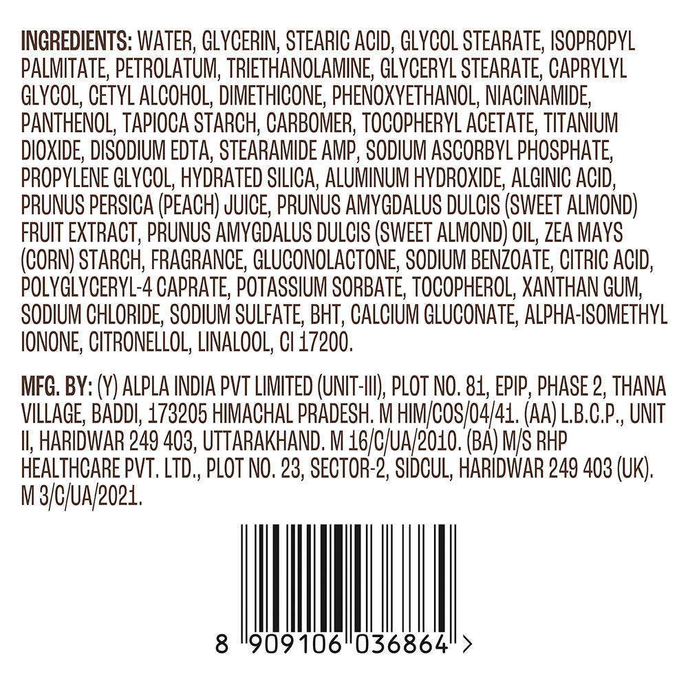 Peach Pro Ceramide Moisturizer with Vitamin E,For Dry Skin,Normal Skin & Sensitive Skin