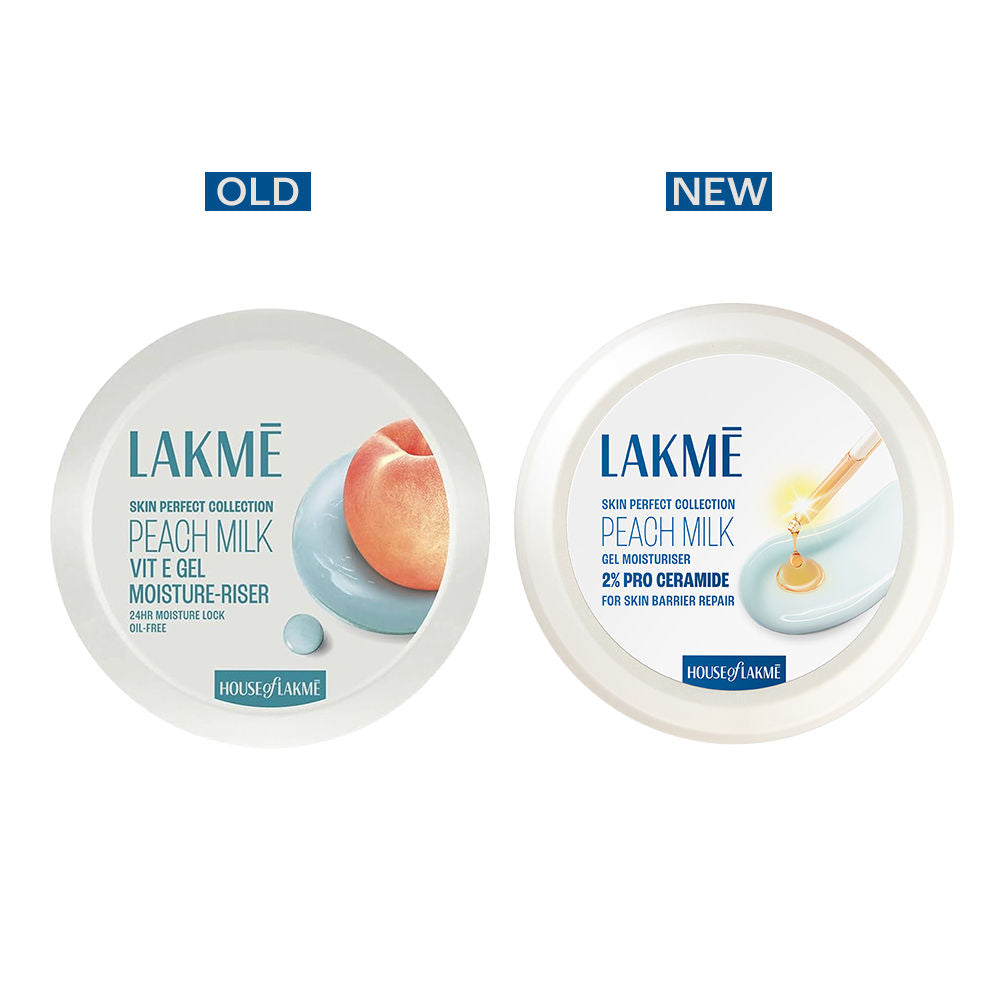 Lakmé Peach Gel Moisturiser 2%Pro Ceramide, Skin Barrier Repair & Glowing Skin,All Skin Types